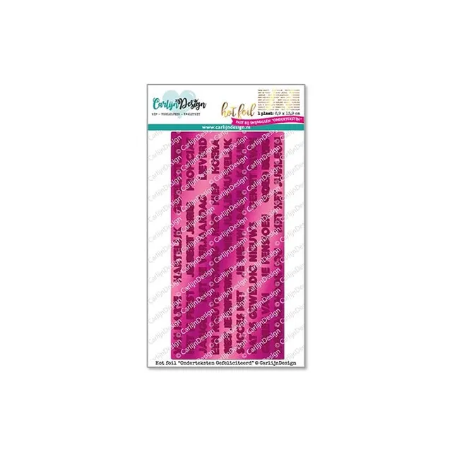 CarlijnDesign Onderteksten CDHF-0026 hot foil gratulerer