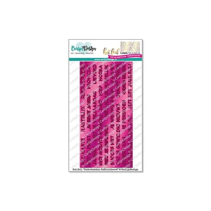 CarlijnDesign Onderteksten CDHF-0026 hot foil gratulerer