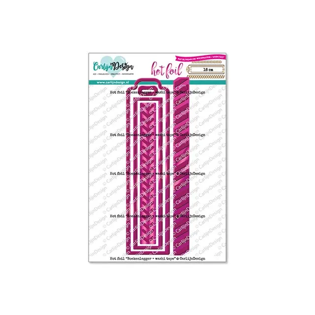 CarlijnDesign CDHF-0067 hot foil-plate bokmerke washi