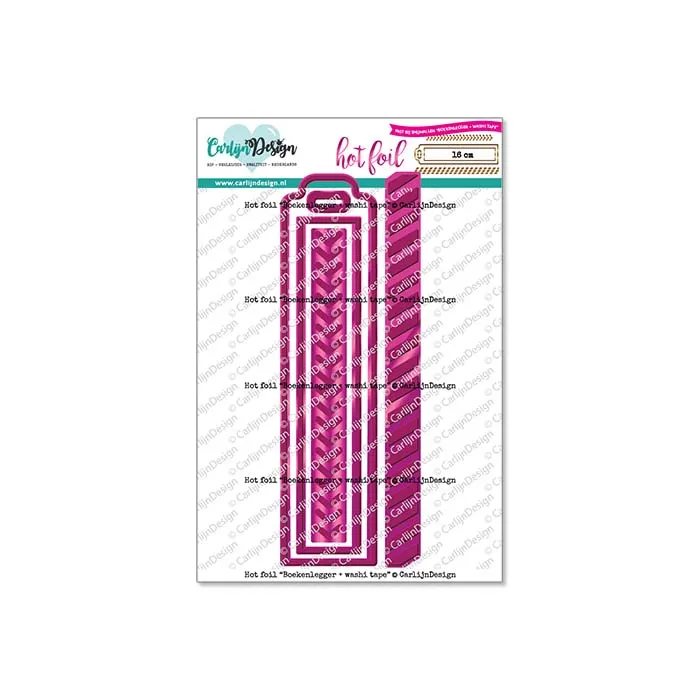 CarlijnDesign CDHF-0067 hot foil-plate bokmerke washi
