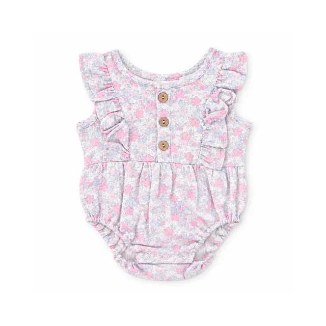 KaiserCraft Salty Toes Ditsy Floral babyromper bomull