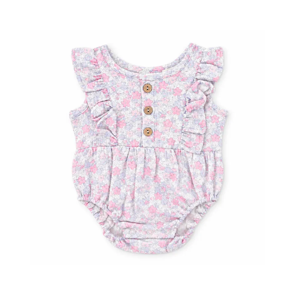 KaiserCraft Salty Toes Ditsy Floral babyromper bomull