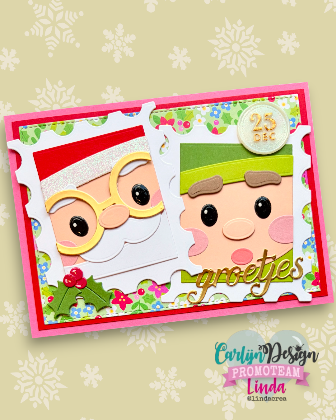 CarlijnDesign Kerst Groetjes CDJD-0094 dies jul nisse