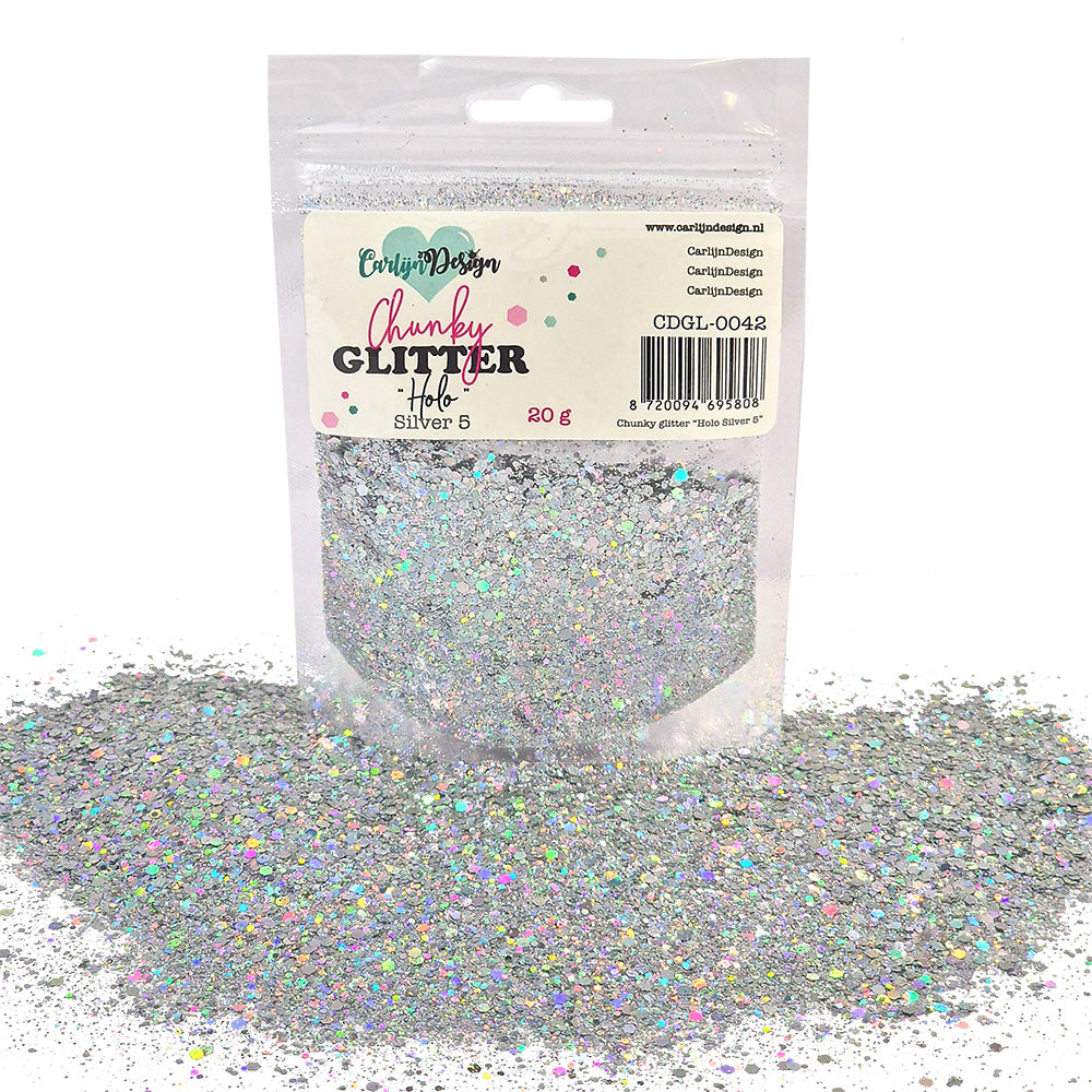 CarlijnDesign Combo 7 chunky glitter Holo Metallics 6x20 g