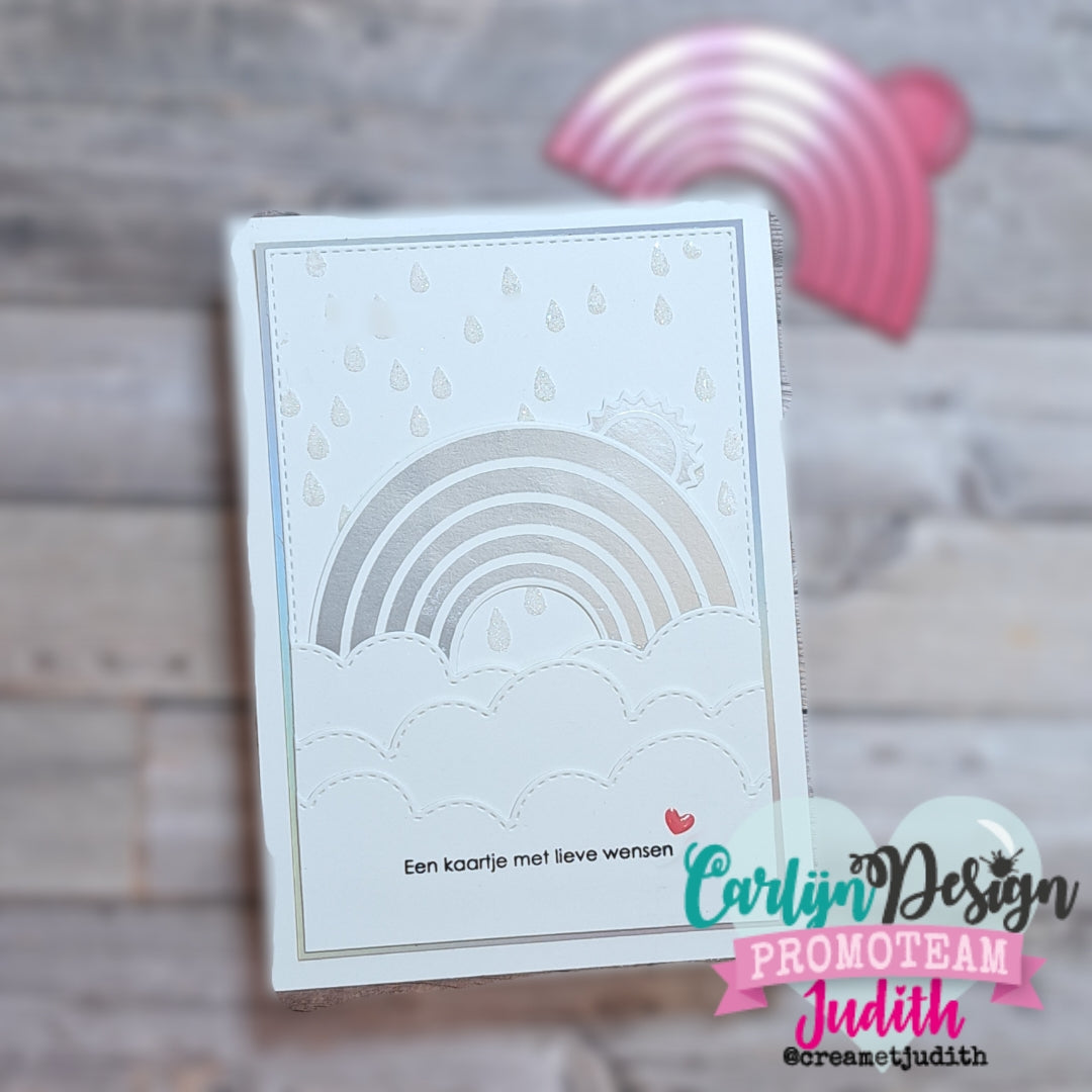CarlijnDesign Regenboog CDHF-0072 hotfoilplate regnbue 4,7x8,4 cm