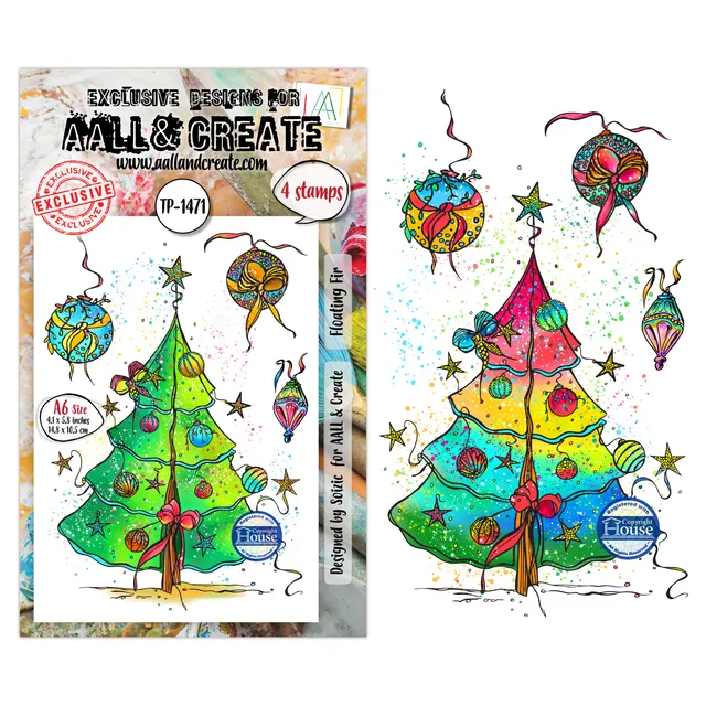 AALL & Create TP-1471 Floating Fir stempelsett A6 jul