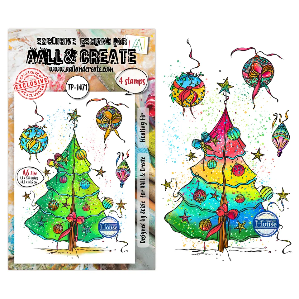 Aall and Create TP-1471 Floating Fir stempelsett A6 jul