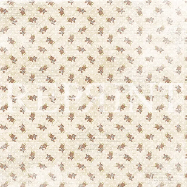Reprint It's a Boy Teddy Bears mønsterpapir 12x12 gutt