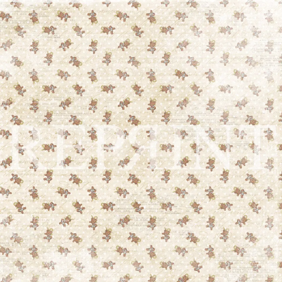 Reprint It's a Boy Teddy Bears mønsterpapir 12x12 gutt