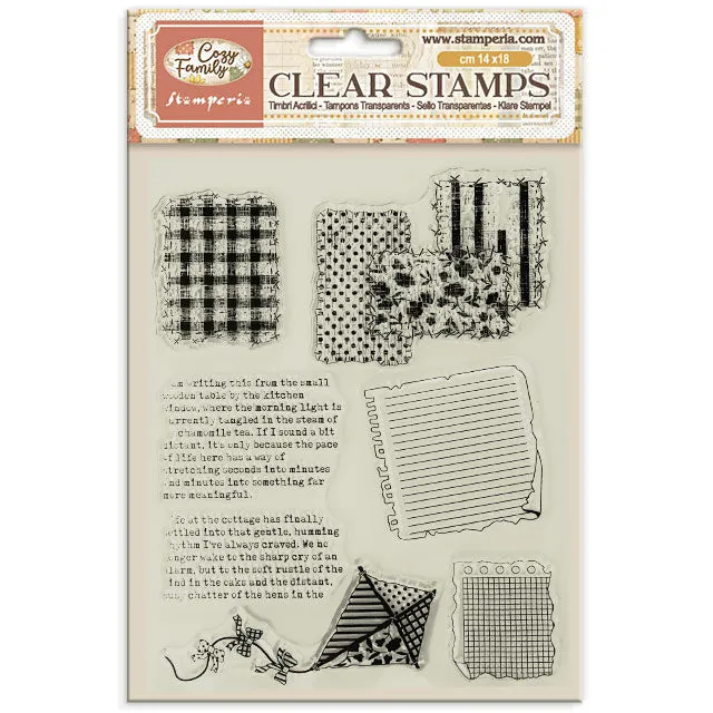 Stamperia Cozy Family stempelsett clear familiemotiv