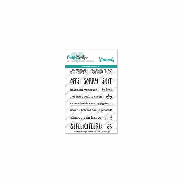 CarlijnDesign CDST-0032 oeps sorry stempel A7 fotopolymer