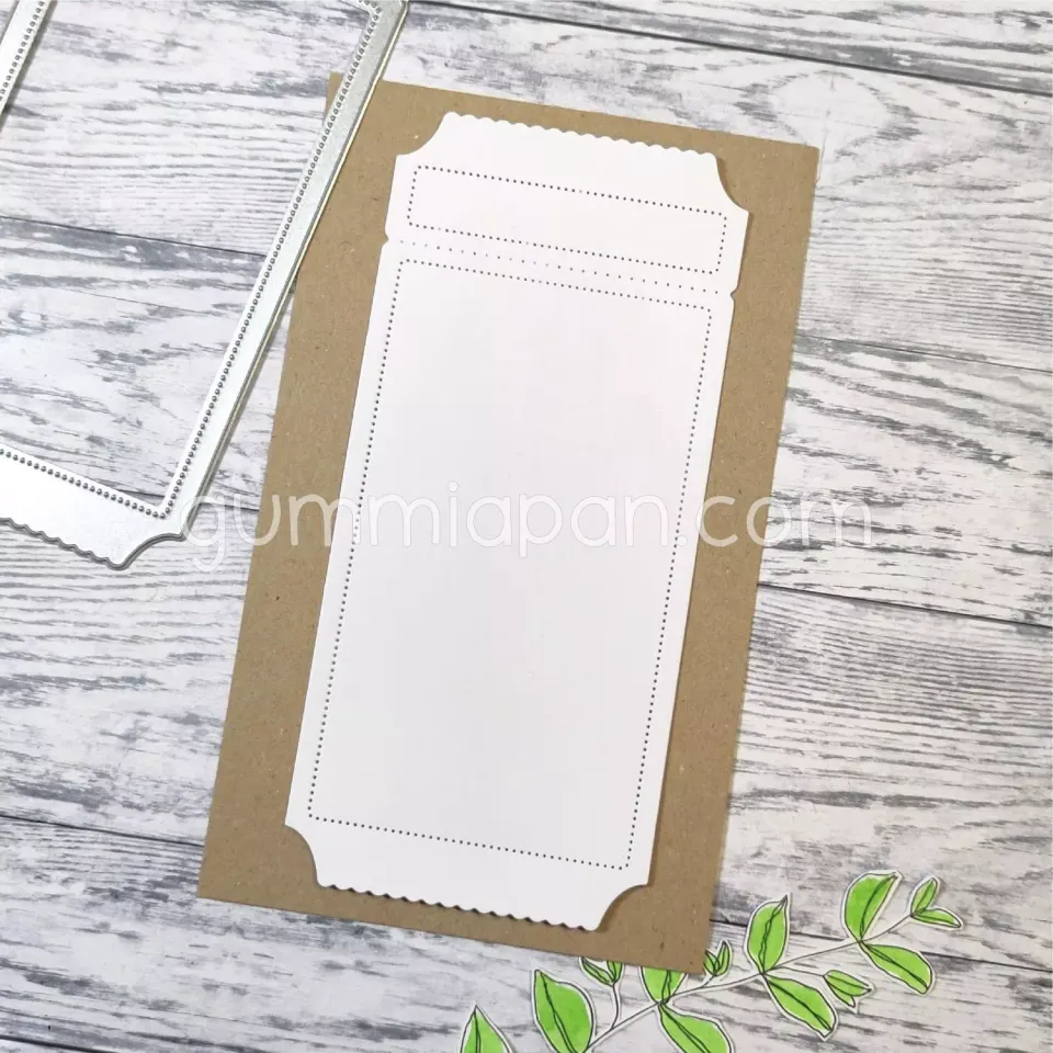 Gummiapan Slimline Ticket dies billett