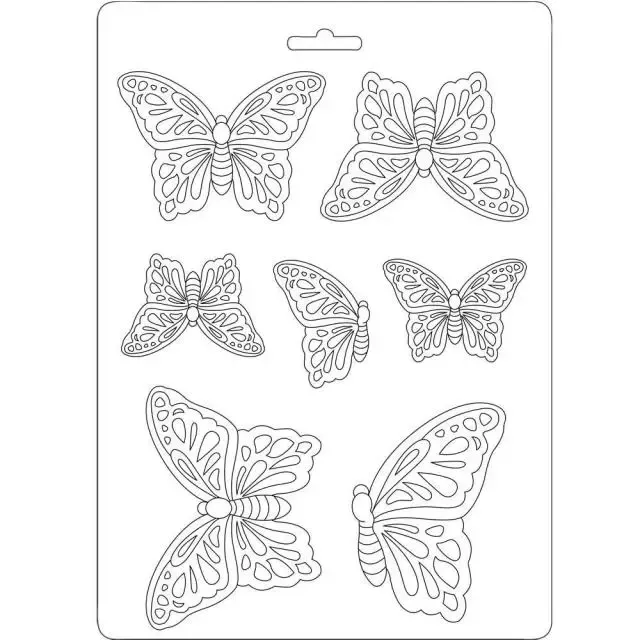 Soft Mould Butterflies silikonform A5 sommerfugler