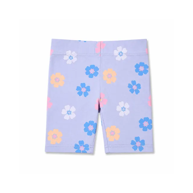 KaiserCraft Good Vibes Lilac Daisy sykkelshorts jente bomull