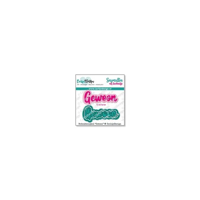 CarlijnDesign Gewoon CDBS-0005 dies takketekst 4,7 cm