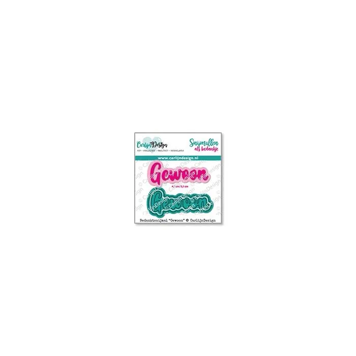 CarlijnDesign Gewoon CDBS-0005 dies takketekst 4,7 cm