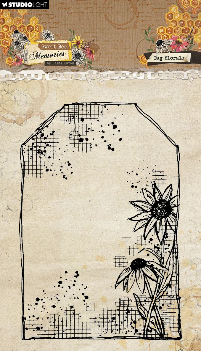 Studio Light Sweet Bee Tag florals clear stempel blomster