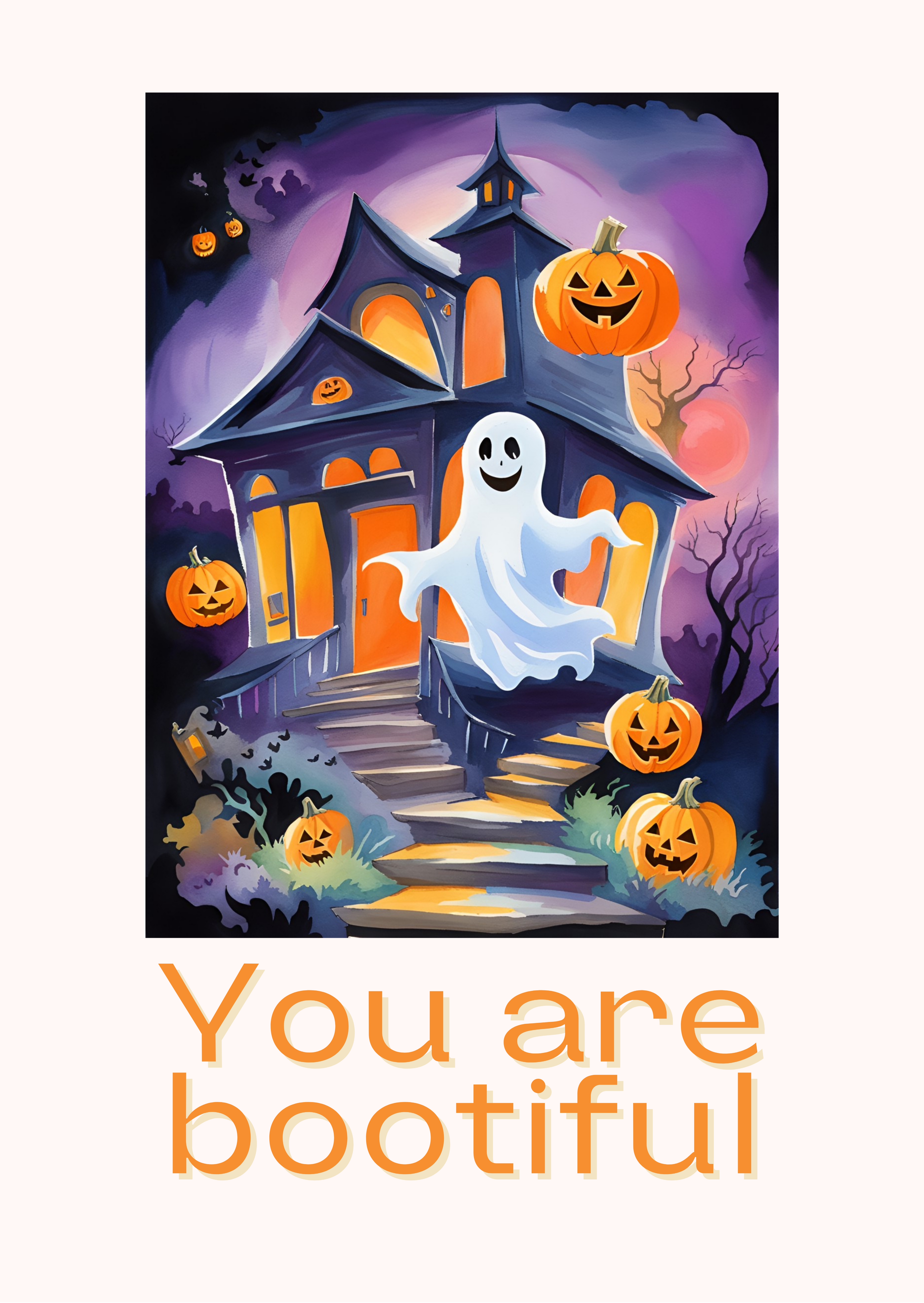 Papirglede You are bootiful kort 5x7" halloween bursdag
