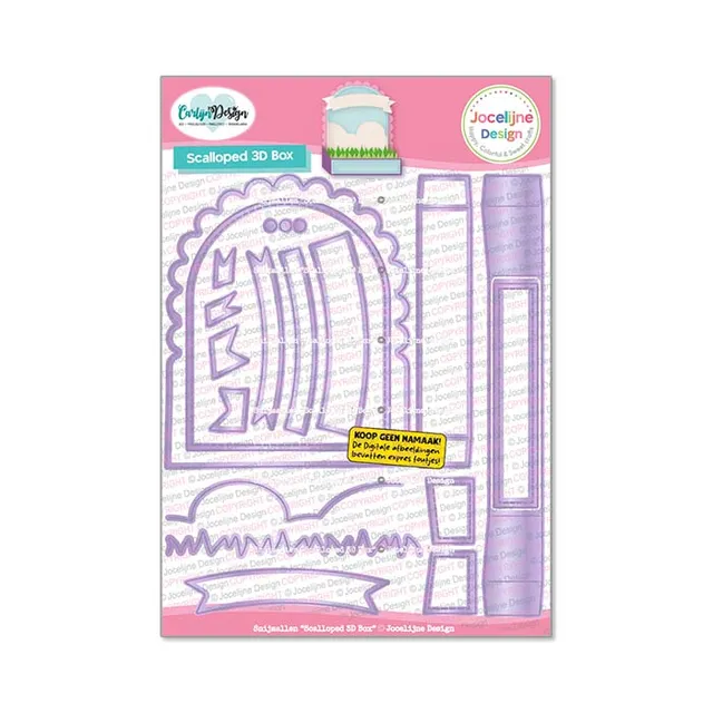 CarlijnDesign Scalloped CDJD-0092 3D-box dies popup