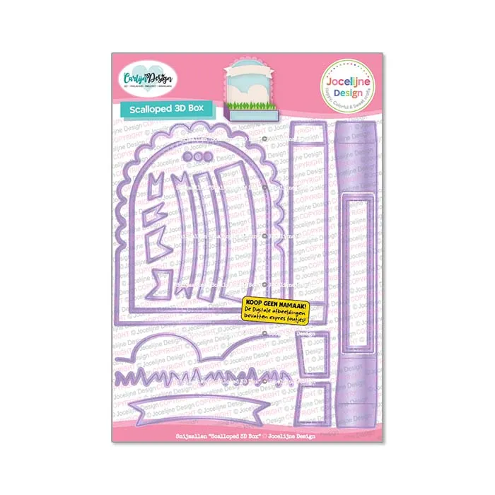 CarlijnDesign Scalloped CDJD-0092 3D-box dies popup