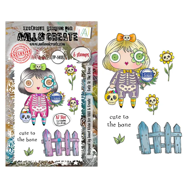 AALL & Create TP-1418 Cute To The Bone stempelsett A7 – halloween