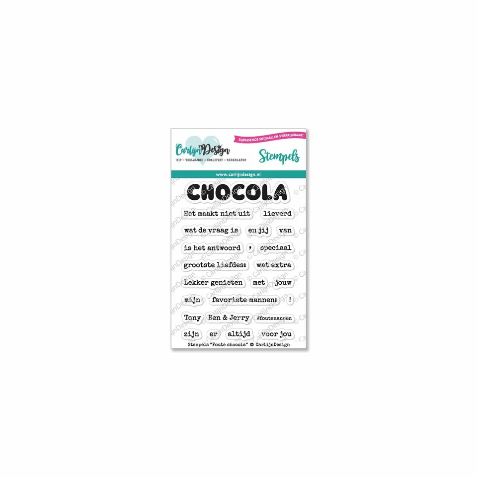 CarlijnDesign Foute chocola CDST-0065 stempelsett sjokolade
