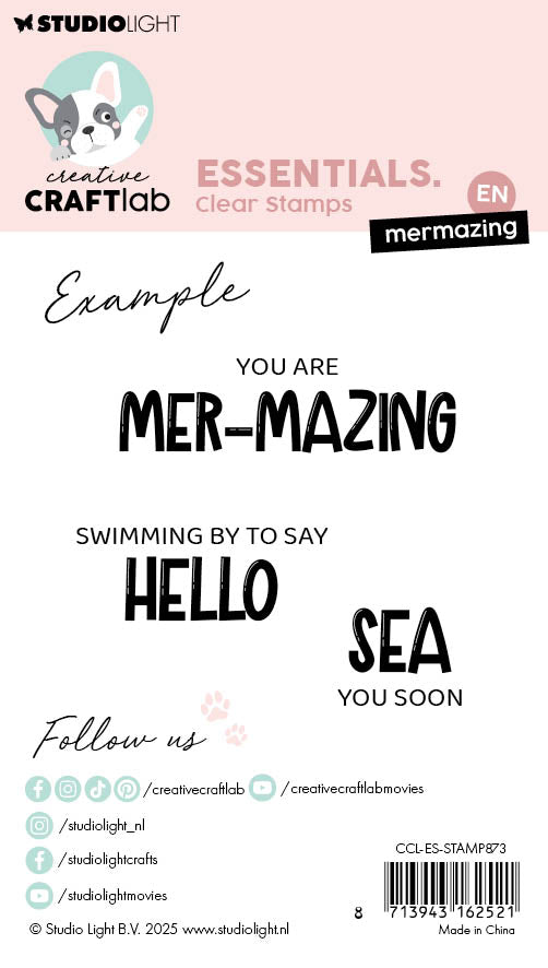 Studio Light Essentials Mermazing stempel 74x105 mm