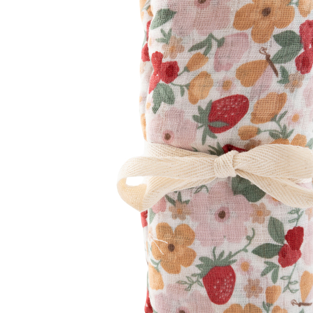 KaiserCraft Market Day muslinklut Strawberry Fields bomull