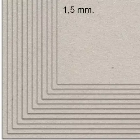 Kora grå kartong 1,5 mm 12-pk laminert