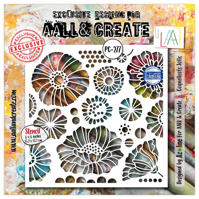 AALL & Create PC-277 Coquelicots sjablong 15x15 cm