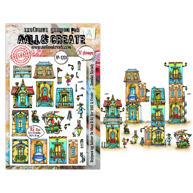 AALL & Create TP-1231 Sundae Socials stempelsett A5 clear