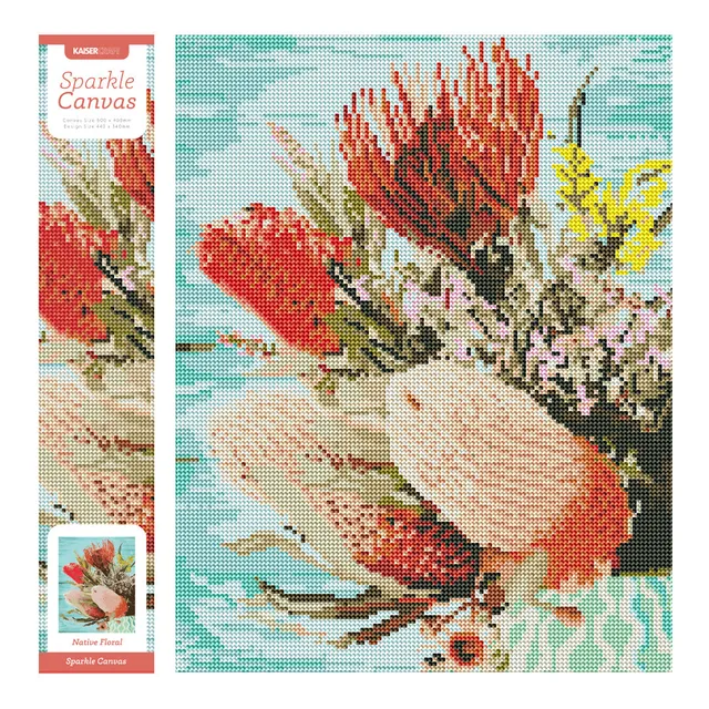 KaiserCraft Sparkle Native Floral diamond painting 40x50 cm
