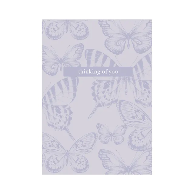 KaiserCraft Thinking Of You kort lilla sommerfugler