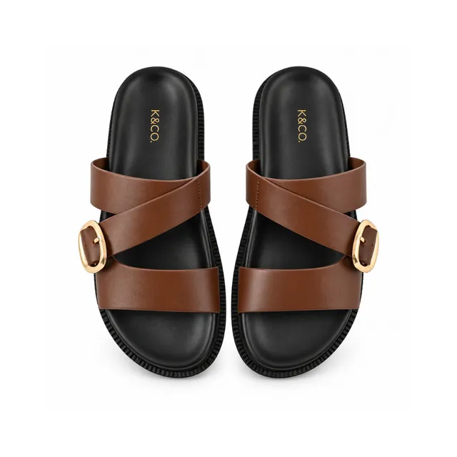 KaiserCraft Sun and Sea skinn sandaler brun med spenne
