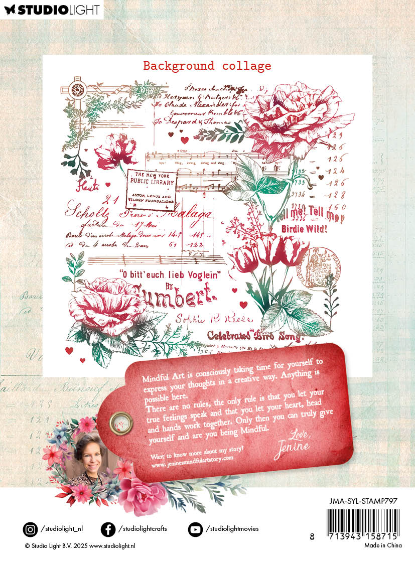 Studio Light Jenine's Mindful Art stempel background collage