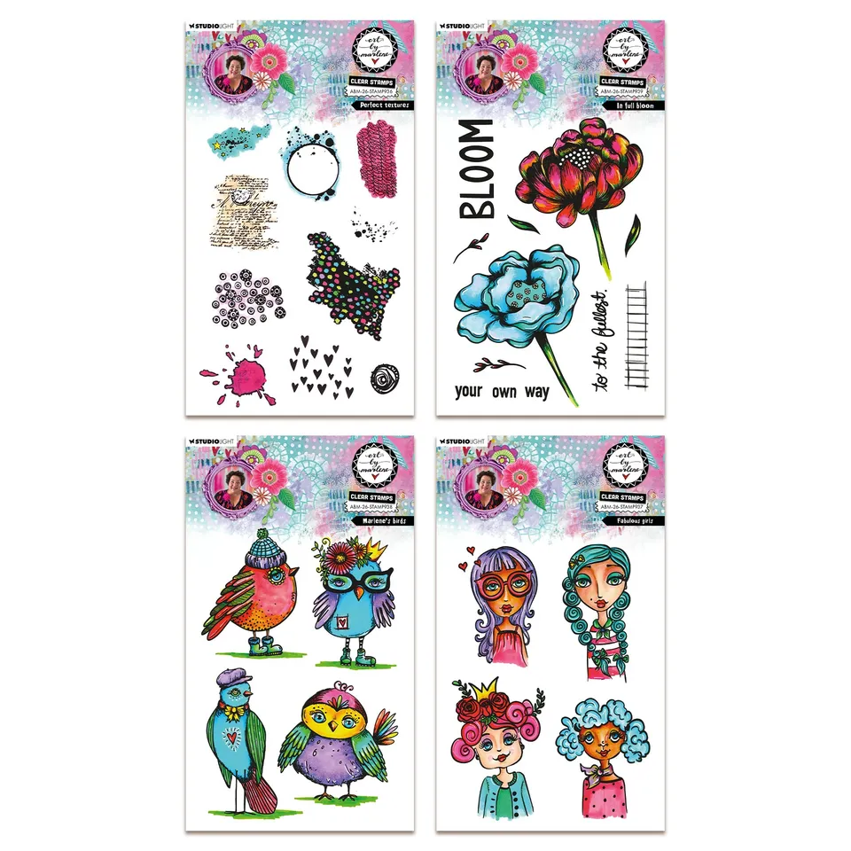 Art by Marlene April 2026 stempelsett bundle A5 28 stk