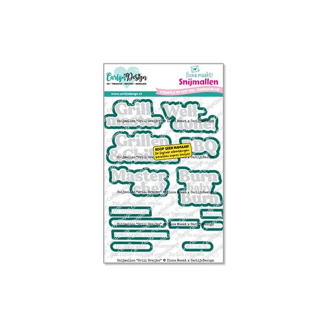 CarlijnDesign Grill Grapjes CDSN-0387 dies til stempel