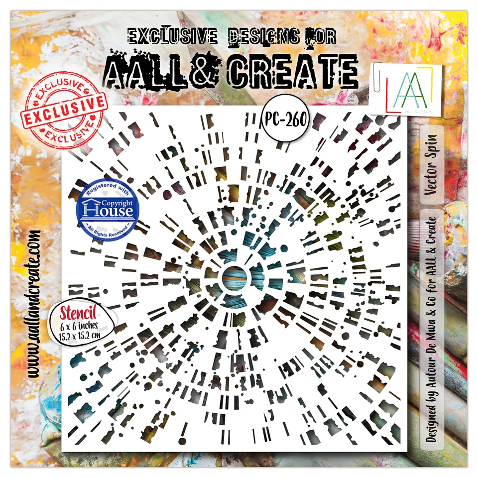 AALL & Create PC-260 Vector Spin sjablong 15x15 cm