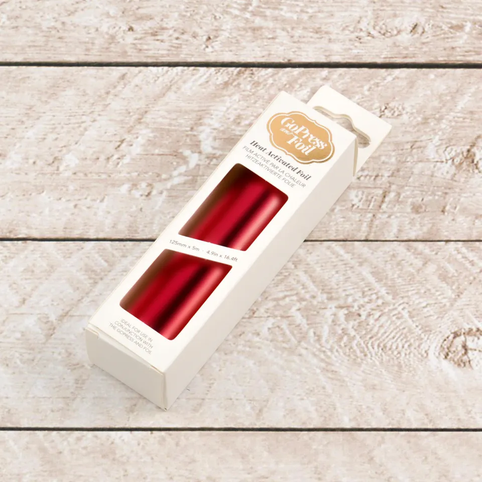 Couture Creations Red folie 125 mm x 5 m matt varmeaktivert