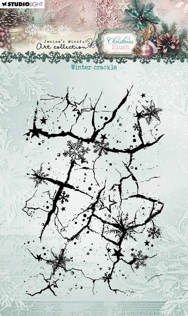 Studio Light Mindful Art Winter Crackle clearstempel jul