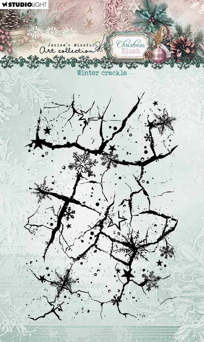 Studio Light Mindful Art Winter Crackle clearstempel jul