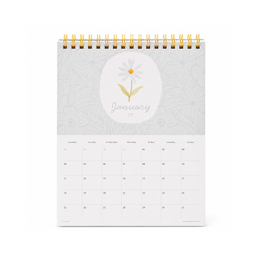 KaiserCraft Darling skrivebordskalender 2027 14 mnd fargerik
