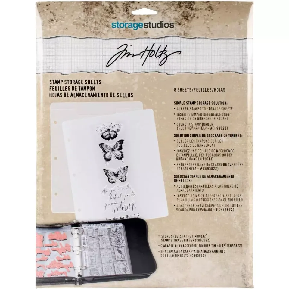 Tim Holtz Stamp Storage Refill oppbevaringslommer plast