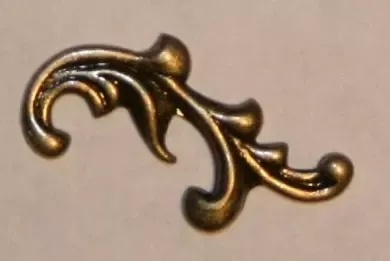 Korthobby Liten Swirl metallpynt bronse