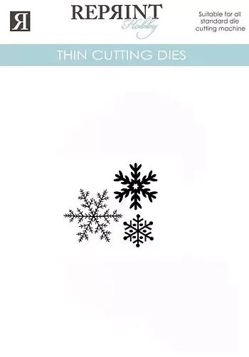 Korthobby Reprint Snøflak dies snøkrystall vinter