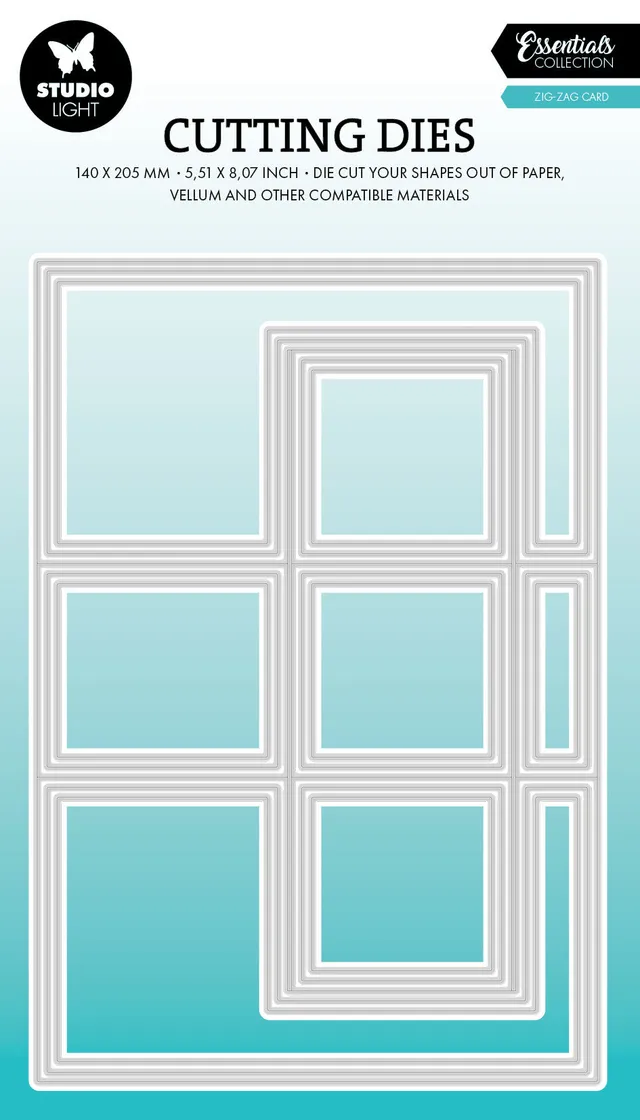 Studio Light Essentials Zig-zag card dies 140x205 mm