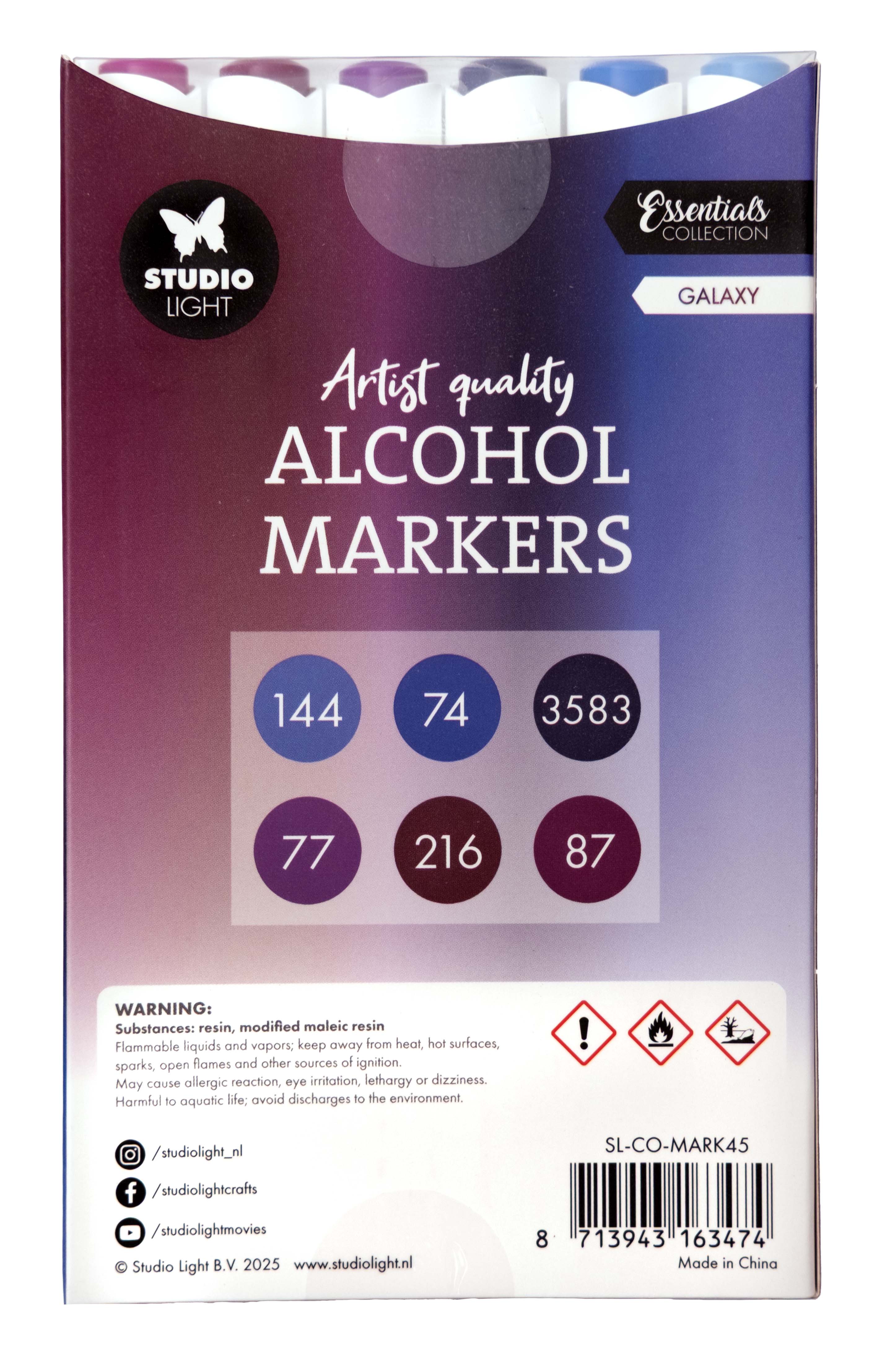 Studio Light Essentials Galaxy alkoholmarkers 6 stk