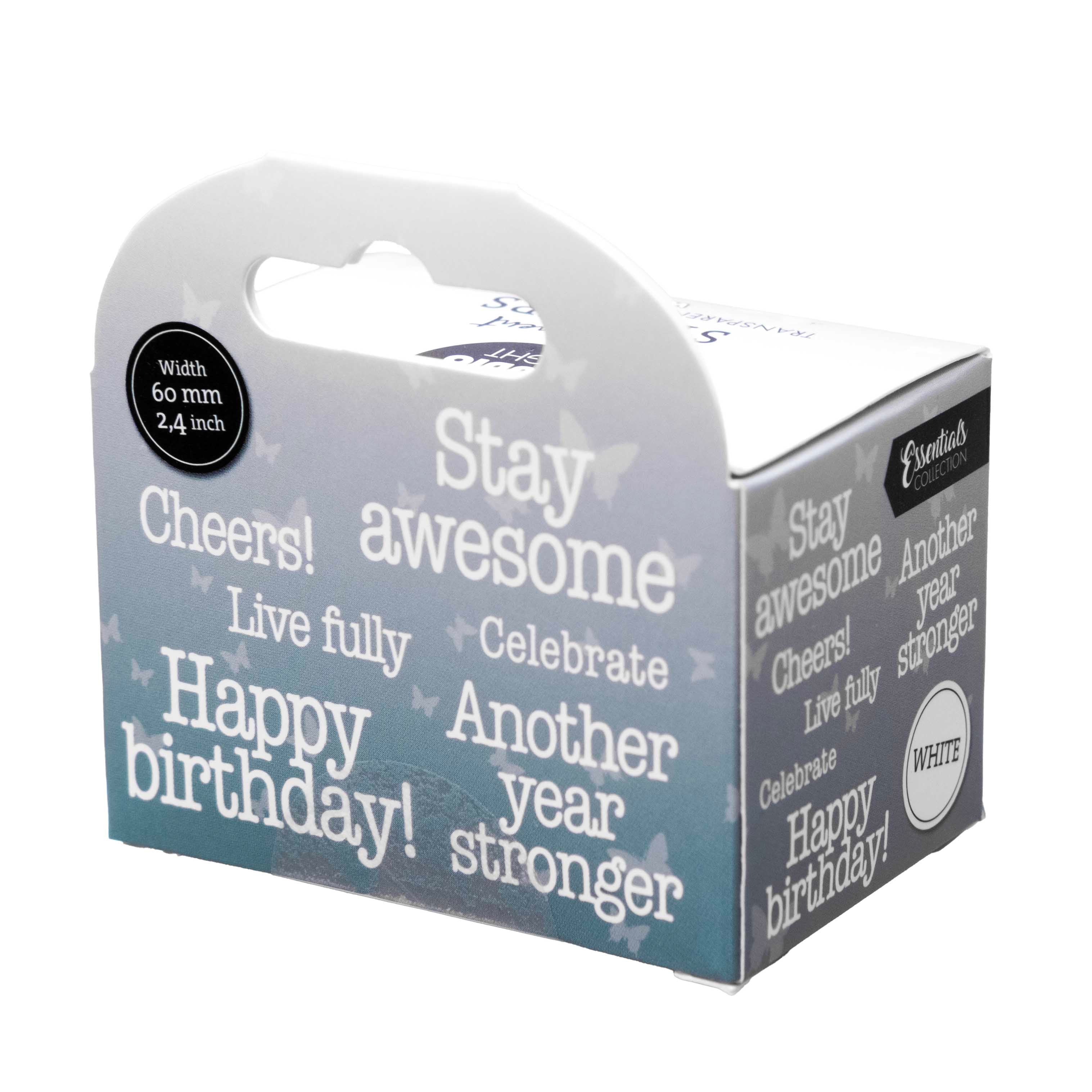 Studio Light Essentials Another Year Stronger klistremerker hvit