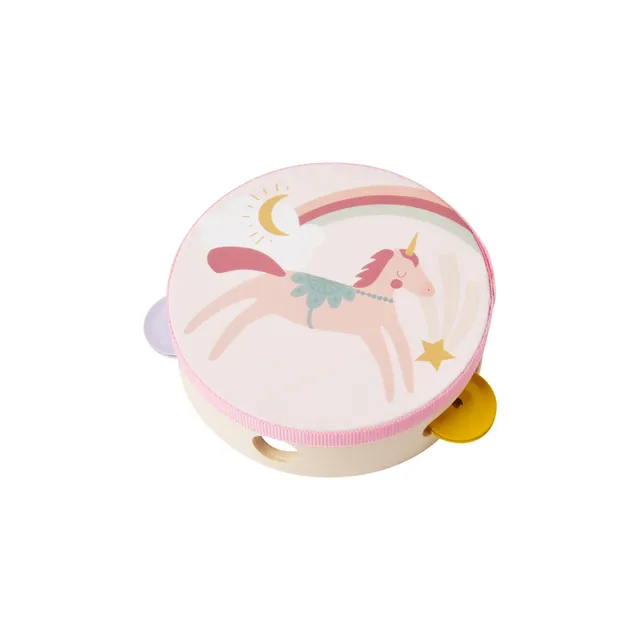 KaiserCraft Toy Box Unicorn tamburin i tre 15 cm