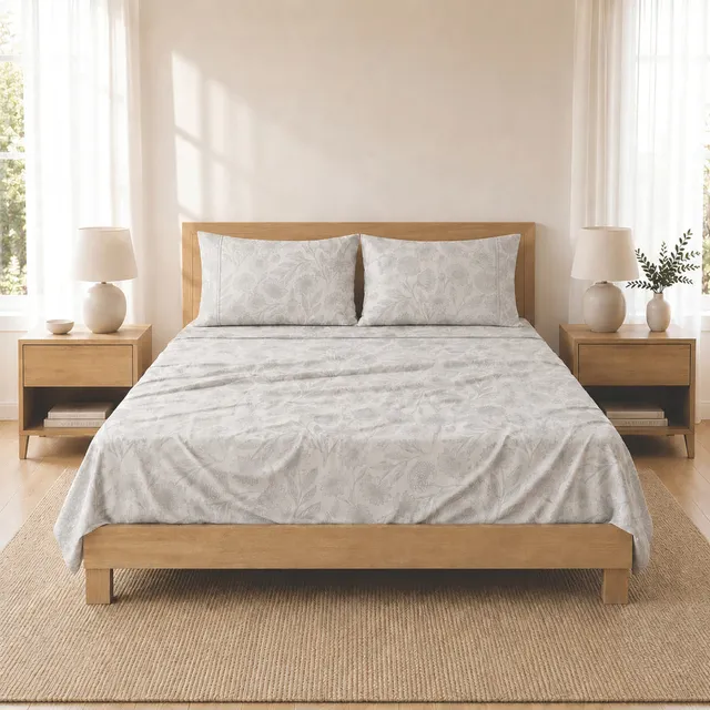KaiserCraft House Series laken sett King Floral Outline bomull